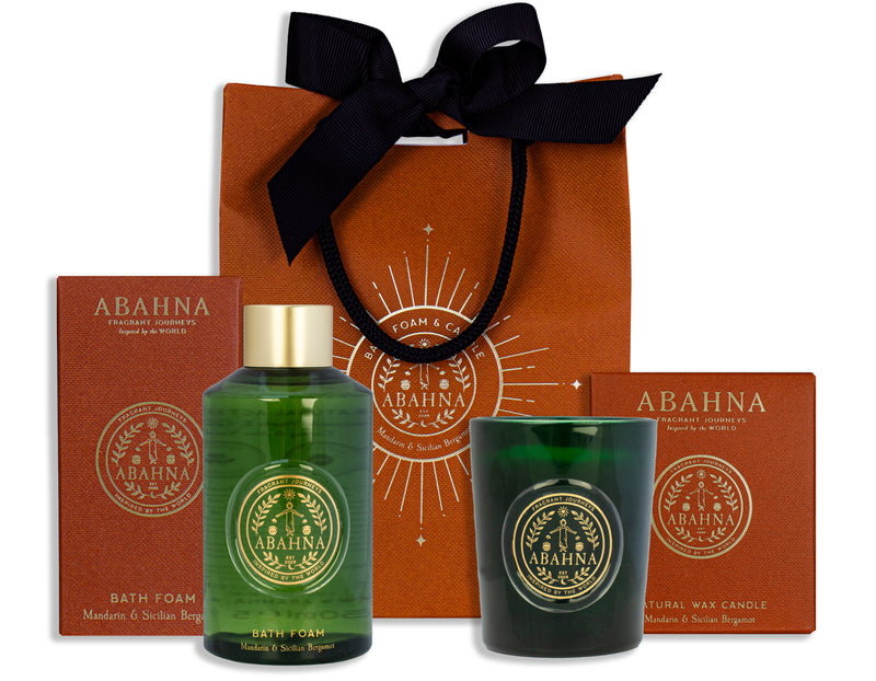 Bathe by candlelight - bath foam & candle - Mandarin & Sicilian Bergamot